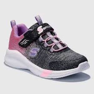 S Sport By Skechers Girls' Jenni Ombre Print Sneakers - Black /Pink size 13